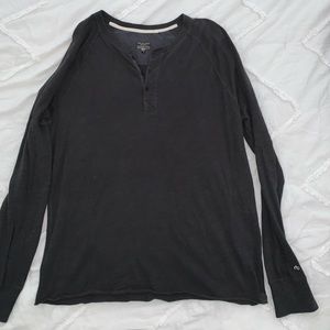 rag & bone long sleeve black henley